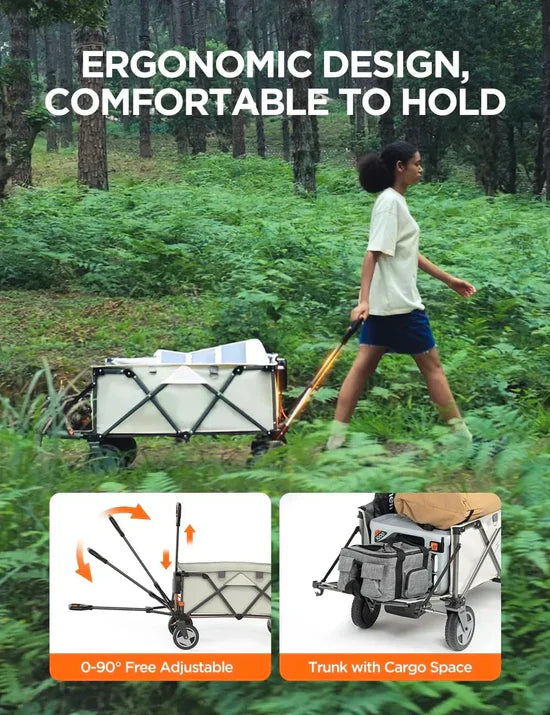 Foldable Electric Wagon – Portable Collapsible Build for Hassle-Free Storing & Moving