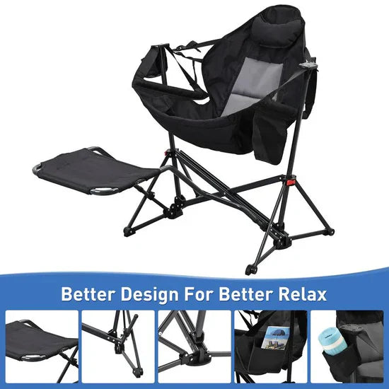 450lbs Heavy-Duty Hammock Camping Chair – Portable Swing with Pedal, Outdoor-Ready